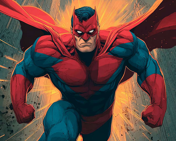 create professional superhero comic art for print or web