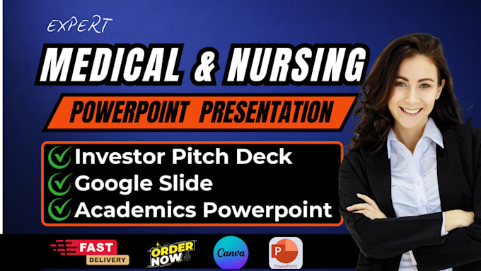 design or redesign medical  and nursing powerpoint presentation google slides