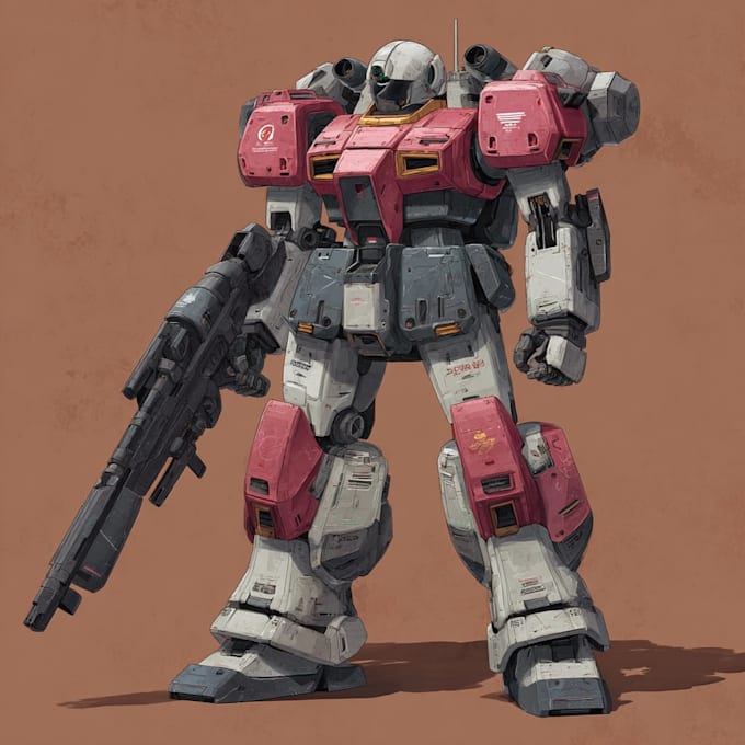 illustrate high quality futuristic mecha designs