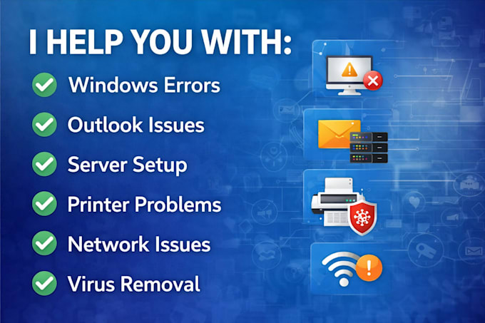 fix windows, outlook, and PC issues remotely