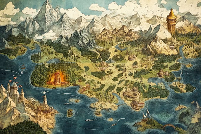 make a fantasy map for fantasy