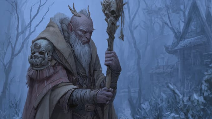 create a fantasy character concept art