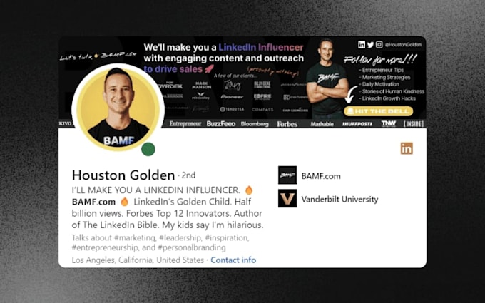 design a professional linkedin banner