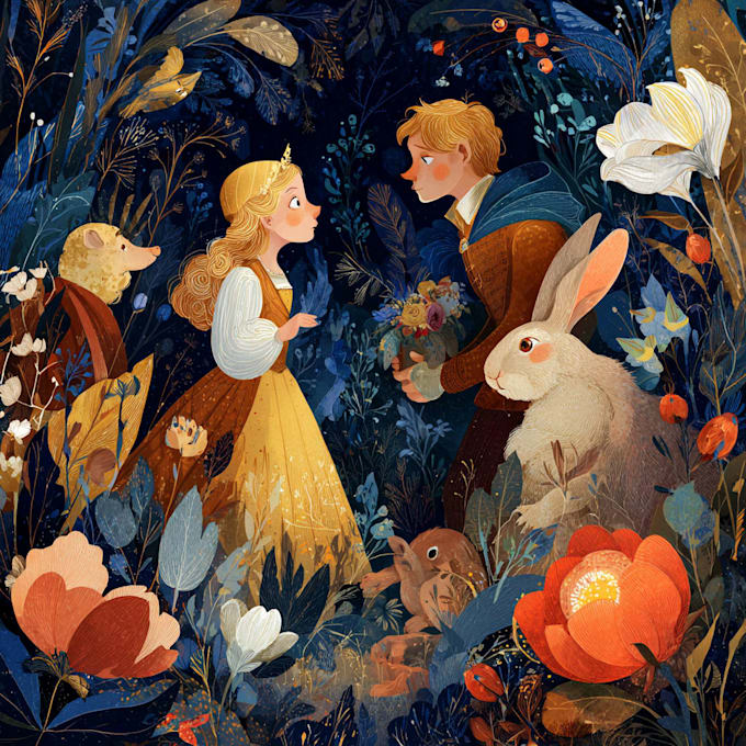 draw fairy tale illustration for your project