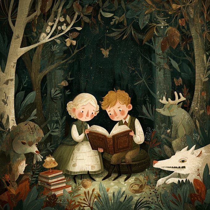 draw fairy tale illustrations for book stories
