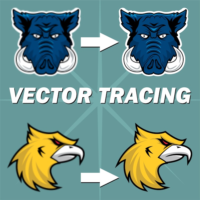 do vector tracing, logo to vector, image or sketch to vector
