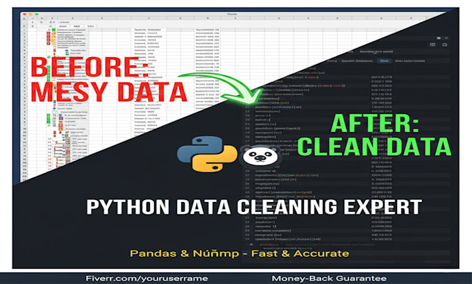 do data cleaning and fix messy excel or CSV files