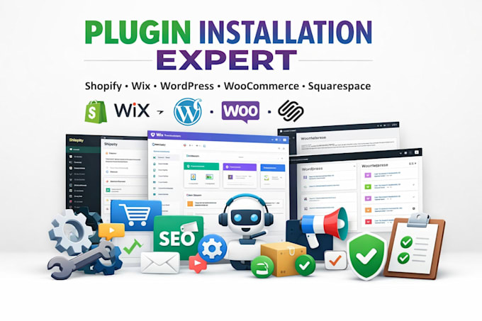 install shopify wix apps squarespace woocommerce wordpress plugins installation