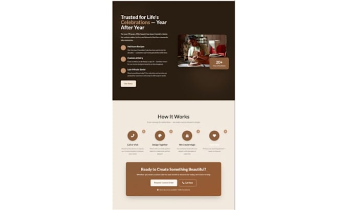 build a clean, single page website for your business
