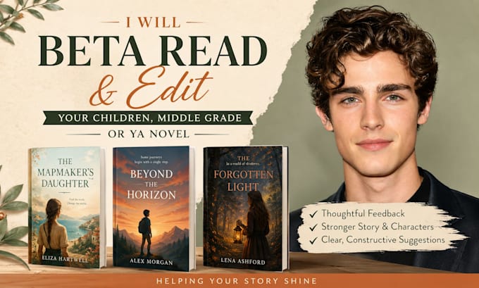 beta read and edit your children, middle grade or ya novel