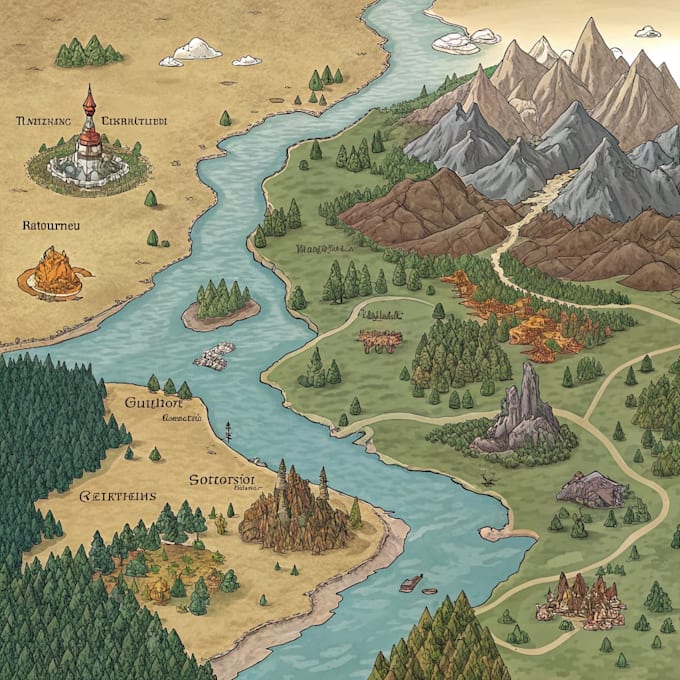 make a fantasy map for fantasy
