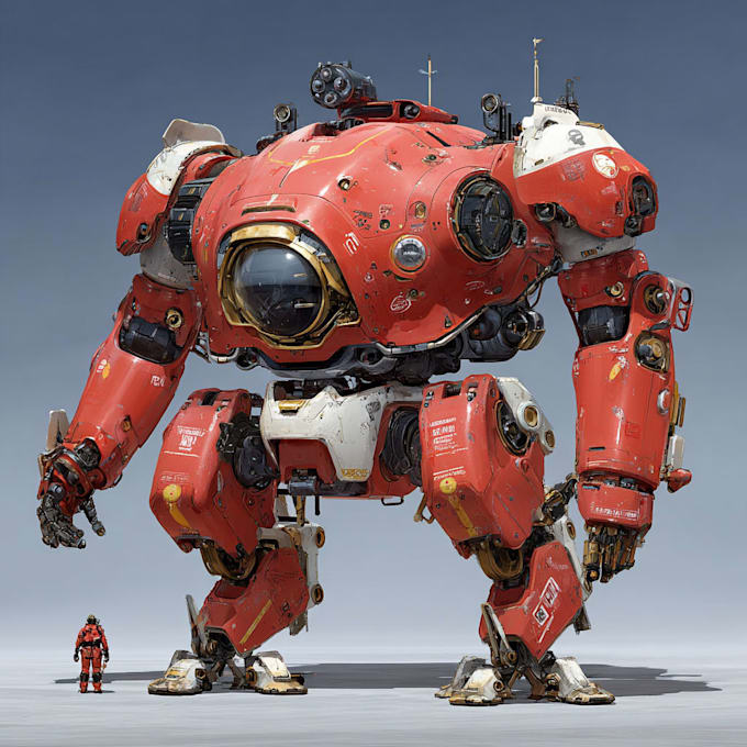 design cute robot character or mascot