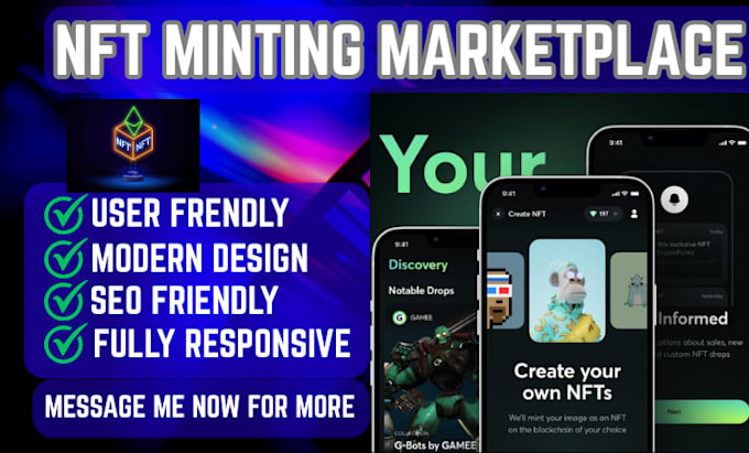 nft minting website marketplace smart contract staking engine