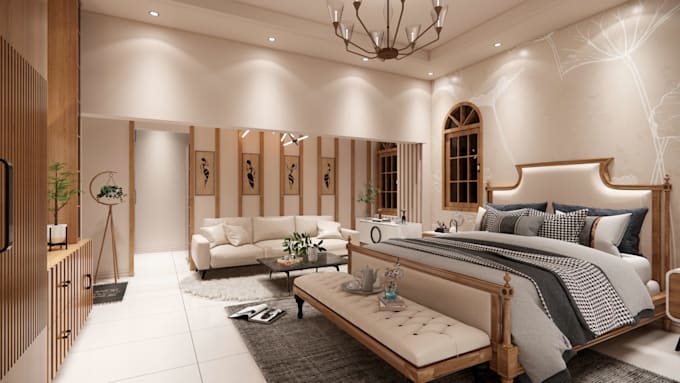 Do realistic 3d interior design and rendering by Designarchpro | Fiverr