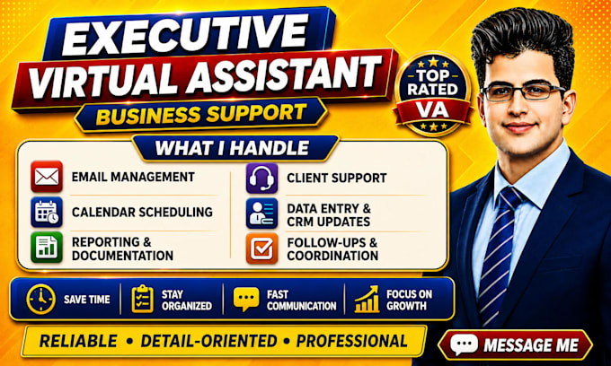 be your executive virtual assistant for admin and business support, general va