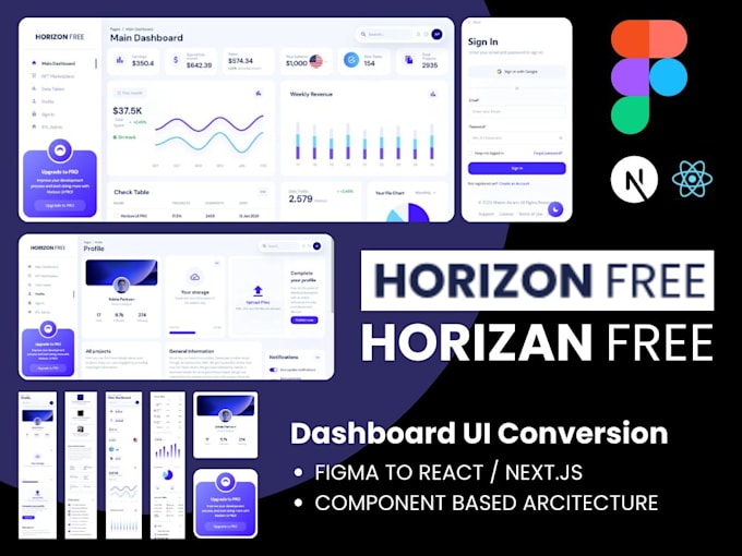 build a modern saas admin dashboard or web app in nextjs