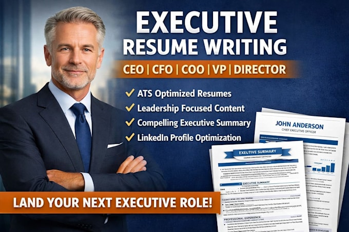 write your senior executive resume and linkedin profile