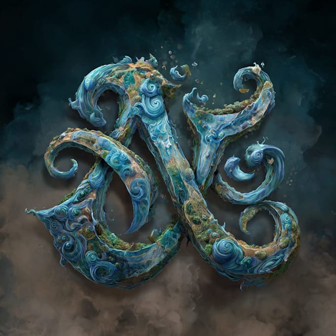 hand paint fantasy logo