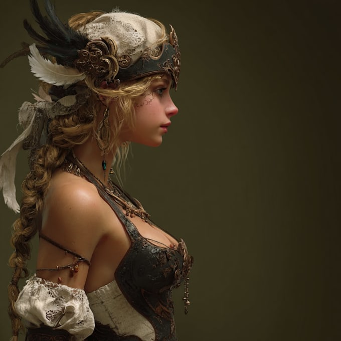 draw a fantasy character ilustration