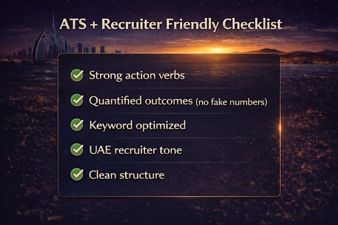 rewrite your resume bullets into uae recruiter grade, high impact language