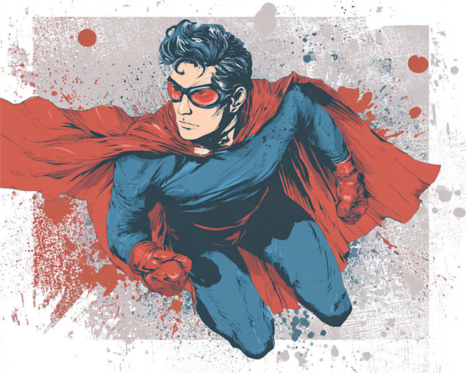 design superhero comic panels and storyboards