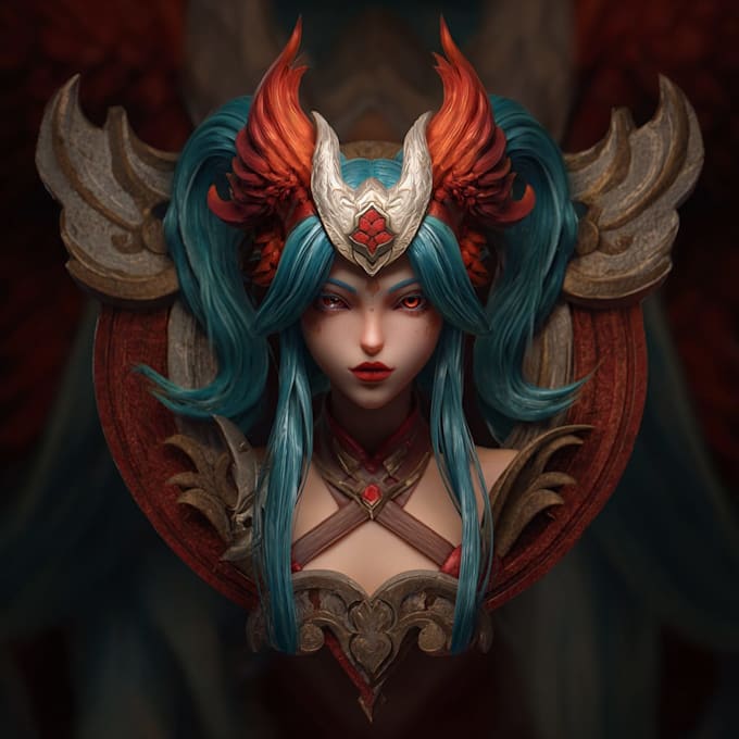 design unique fantasy character logo