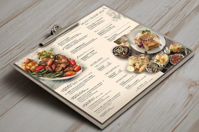 do modern restaurant, food menu,