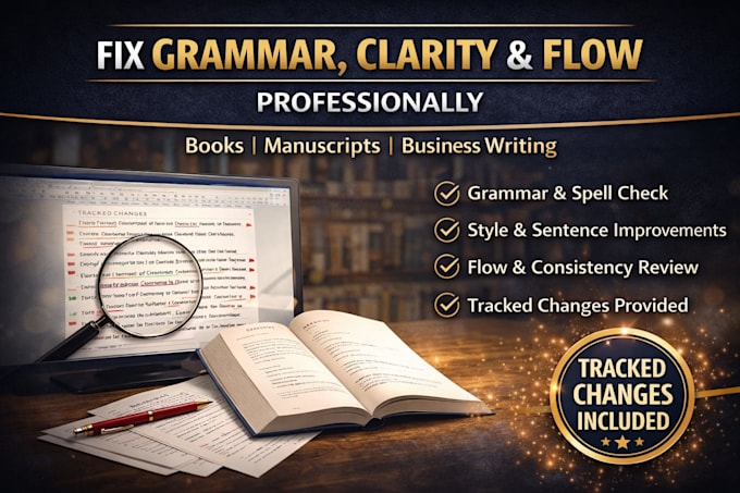 proofread and edit your book or document for clear professional results