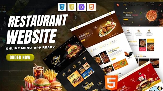 design a modern restaurant website with online menu and reservation system