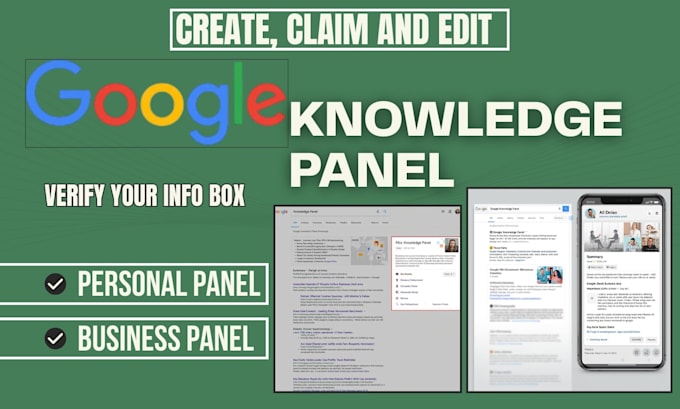 create google knowledge panel or knowledge panel editing for personal category