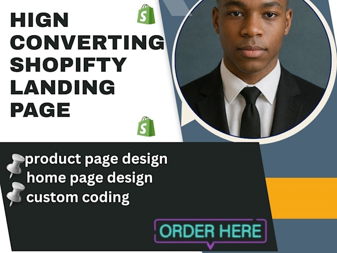 design converting shopify landing page and website store