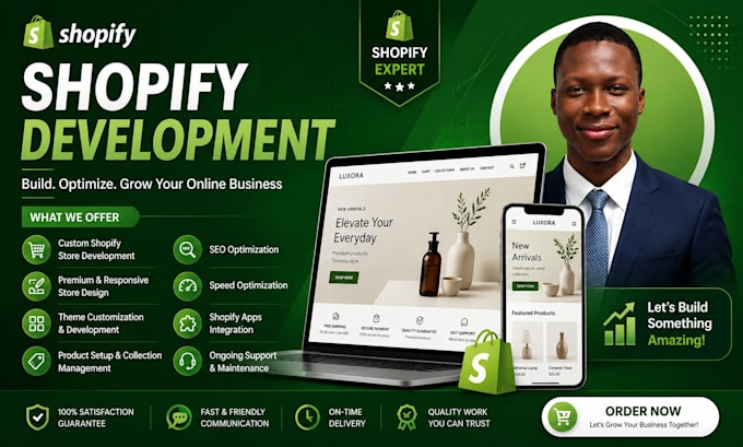do shopify development and redesign shopify store