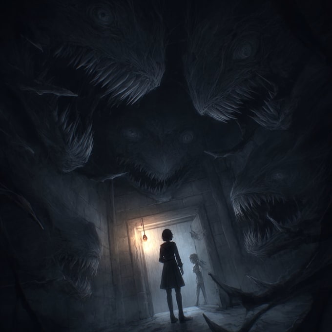 create darkart, horror, underground art illustration