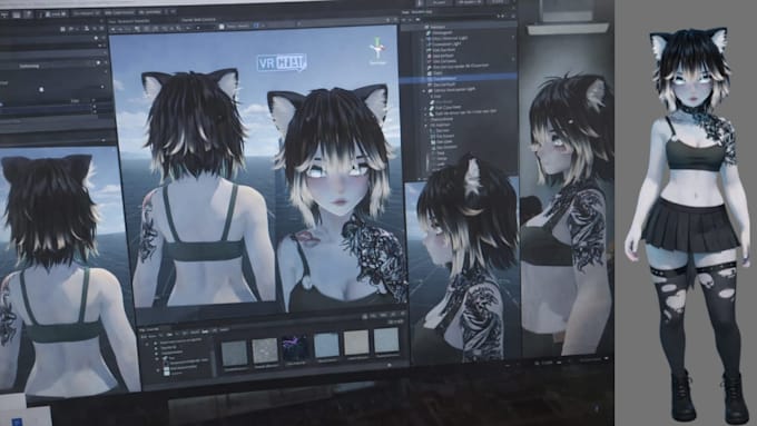 create custom vr chat avatar for vrchat and 3d modelling