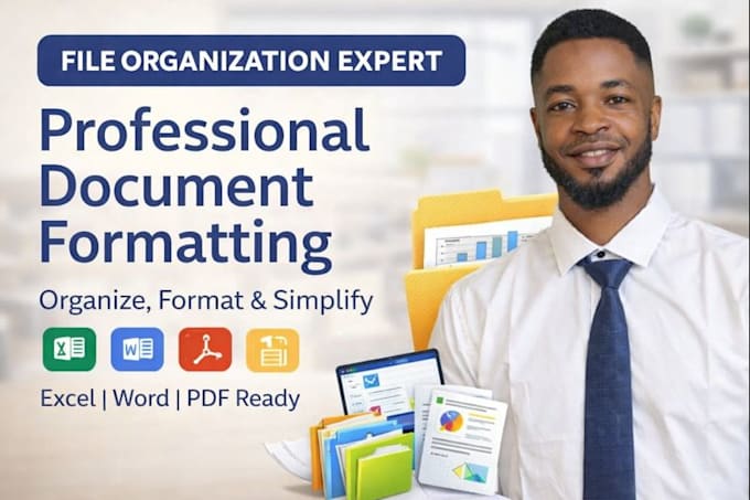 format documents and organize files professionally