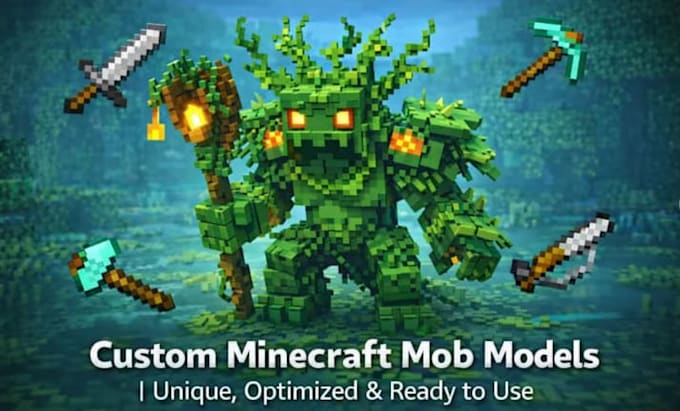 create custom minecraft mobs model texture animation in blockbench