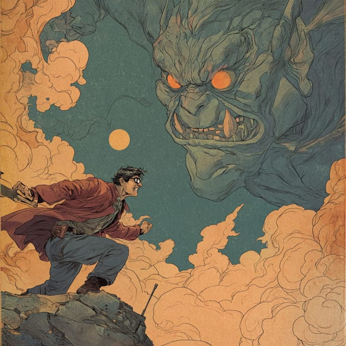 design comic book illustration, comic illustration