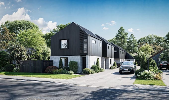 develop townhouse community,residential layout plan,apartment interior rendering