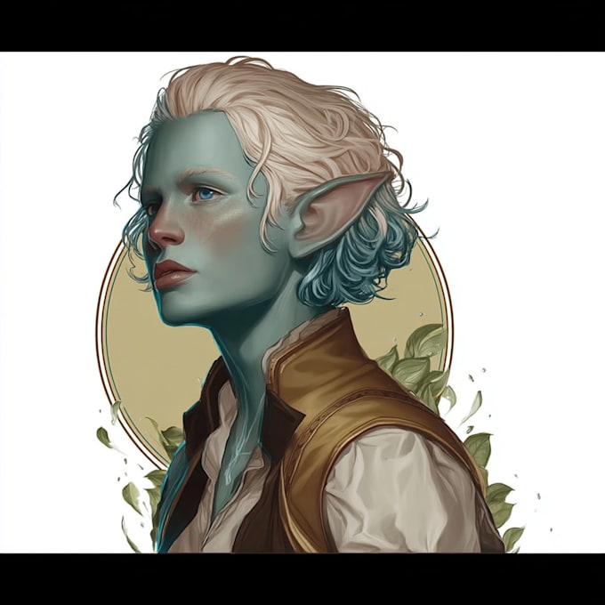 Draw your dnd character art, portrait, fantasy illustration by ...