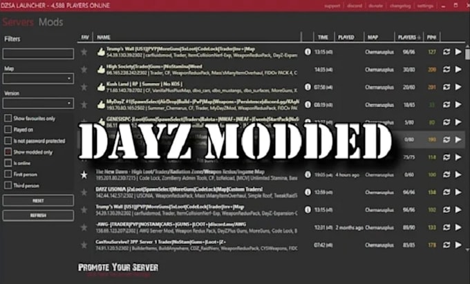 setup custom dayz sever maps, loot system, dayz building, server mods