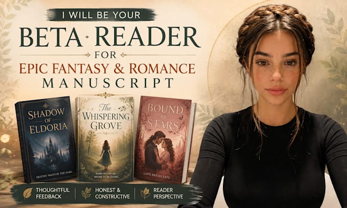 be your beta reader for epic fantasy and romance manuscript