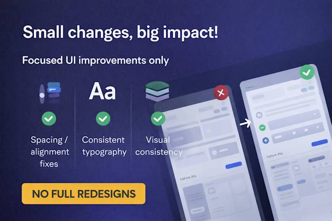 fix and refine your existing figma UI design