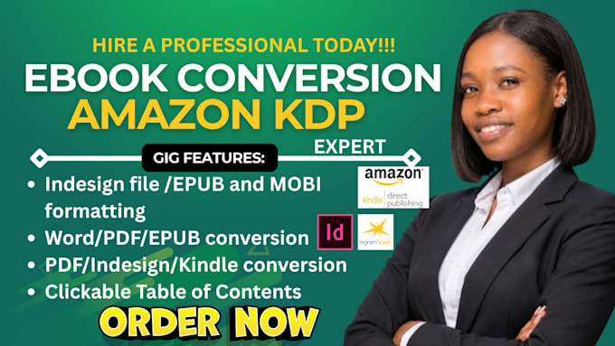 do mobi conversion, PDF word or indesign file to epub kindle format, pdf to word
