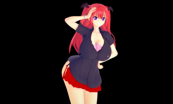 do 3d vtuber character modeling for vroid vrchat vrm, 3d streaming avatar vtuber