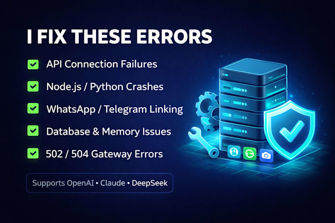 fix your ai agent crash, API error, broken setup openclaw or hermes