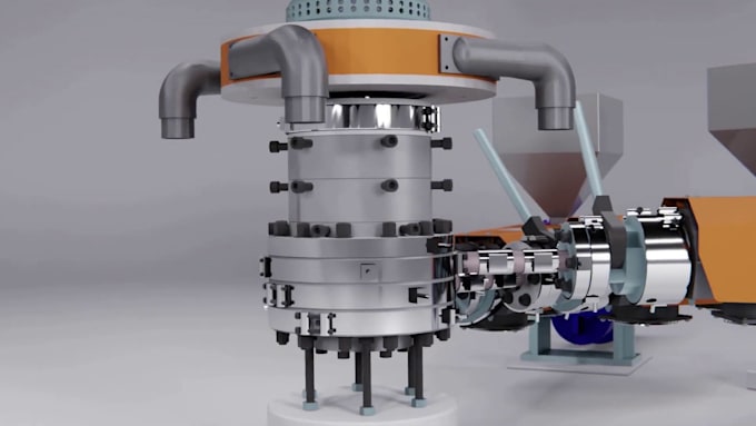 Do 3d industrial equipment animation, technical machinery and product ...
