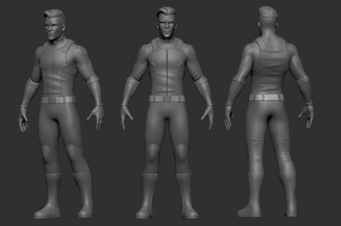 create a 3d character model for games or film