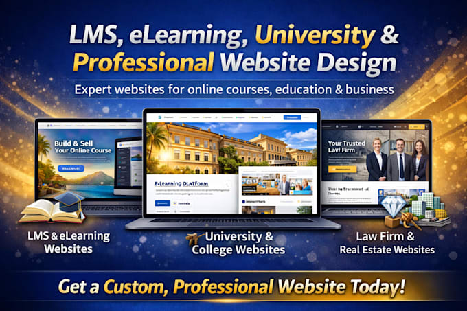 design an lms, elearning, university or professional website