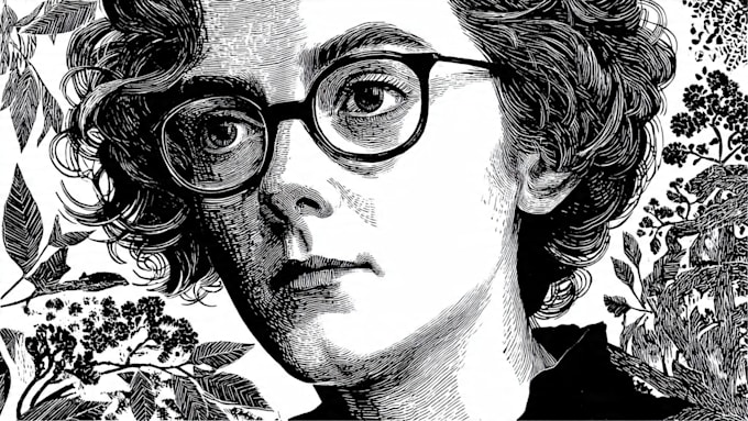 make a linocut portrait