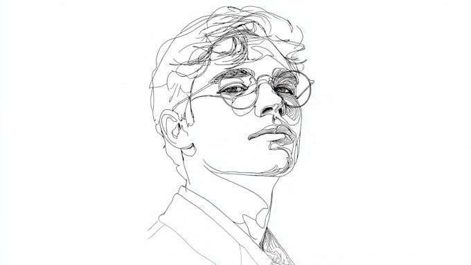 draw your minimalistic portrait in outline